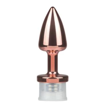 Imagem de Plug Anal De Led Pequeno 8,5 x 2,5cm Acessório Íntimo Iluminado Macio Brinquedo Erótico PLD (ROSÊ)