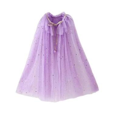 Imagem de Capa de Princesa para Meninas - Fantasia Infantil com Lantejoulas para