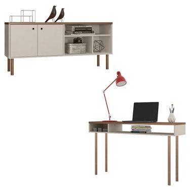 Imagem de Rack Bancada E Aparador Para Sala Mult Arenas Allure Pés Cilíndrico - Caemmun