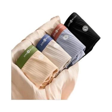 Imagem de Shorts Boxer Masculinos De Algodão Respirável Pacote Com 4 Peças Confo