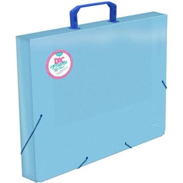 Imagem de Maleta Plástica com ALÇA Breeze Azul Tamanho Ofício - TK Shopping