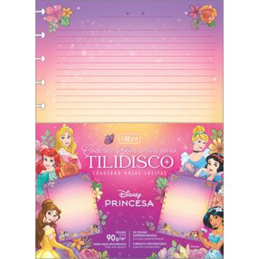Imagem de CADERNO FOLHAS SOLTAS TILIDISCO PRINCESAS DISNEY 90G 50FL