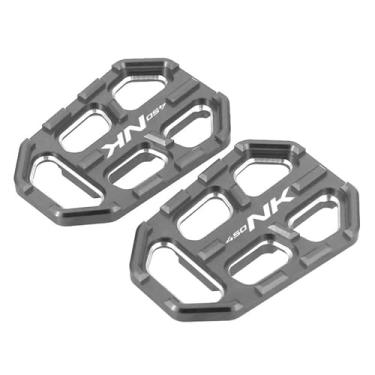 Imagem de Anti-derrapante Para CFMOTO 800NK 450NK Apoio para os pés do piloto dianteiro Pedais de descanso para em liga alumínio CNC(Gray 450)