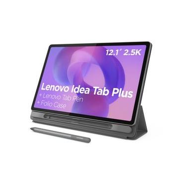 Imagem de Tablet Lenovo Idea Tab Plus 12.1” Android 15 256GB ZAG70941BR MediaTek D6400 Wi-Fi 13MP Caneta Capa Protetora Luna Grey