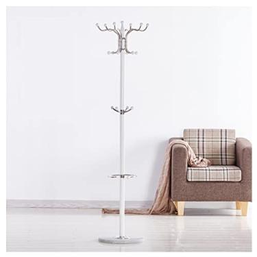 Imagem de SLGGPJBU Cabide de metal para sala de estar, cabide vertical para sala de estar, cabide de chão de escritório, simples, cabideiro, chapéu, cachecol, suporte para entrada de corredor, suporte de roupas