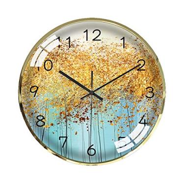 Imagem de Sonho criativo redondo personalidade moda mudo relógio de parede sala de estar quarto estudo relógio de parede decorativo (tamanho: A Estilo: Estilo 1) (A)