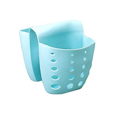 Imagem de Recipientes de armazenamento prateleira de drenagem de cozinha multifuncional rack de armazenamento de esponja de lavagem de louça suporte de pia organizador de cozinha rack de armazenamento (cor