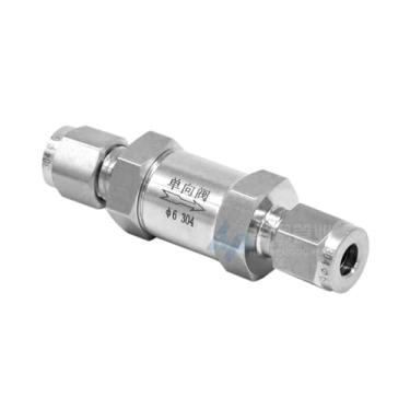 Imagem de Serve em 3/6/8/10/12-20 mm 1/20.3 cm 1/10.2 cm 3/20.3 cm 1/5.1 cm OD tubo válvula de retenção de compressão unidirecional sem retorno em linha 304 316 aço inoxidável (3/20.3 cm, SS304)