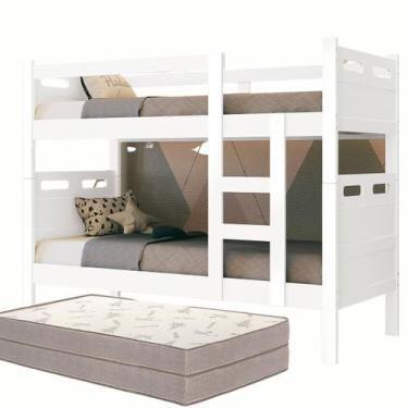 Imagem de Beliche Solteiro Compacta Com Escada Lateral Segura Vira Duas Camas Co