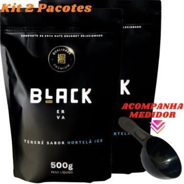 Imagem de Kit Com 2 Erva Mate Tereré 500g Black Erva Chá de Qualidade Premium Er