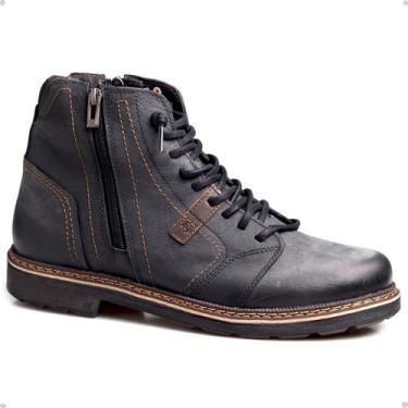 Imagem de Bota Rafarillo Coturno Masculina Couro Aumenta Altura Lisa, 41
