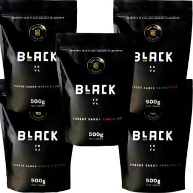 Imagem de KiT Tereré 5 Pacotes Black Erva Mate Personalizado Gourmet Premium Esc