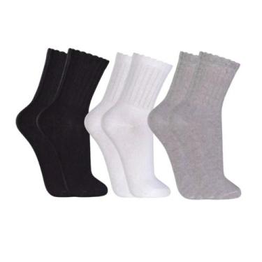 Imagem de Kit 07 Pares Meias Masculinas Grossas Cano Alto Longo Atoalhado Algodã