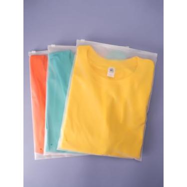 Imagem de JinRuiKJ Pacote com 50 sacos de embalagem de roupas para envio, bolsa fosca com zíper de 30 x 40 cm para armazenamento de roupas ou pequenas empresas, sacos de plástico fosco espessos de 3 mm com