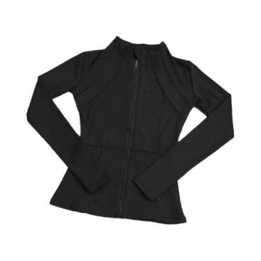 Imagem de Camisa De Yoga Feminina De Manga Longa Slim Fit Para Fitness, Casaco E