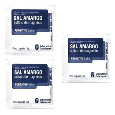 Imagem de Sal Amargo Sulfato de Magnésio 15g - Kit com 3 Unidades - no-brand