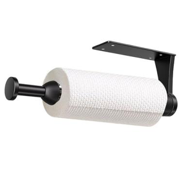 Imagem de Suporte de toalha de papel sob a pia | Suporte de toalha de papel montado na parede, suporte de mão única resistente para porta de geladeira sobre o armário, trailer, trailer, casa de campo, viagem