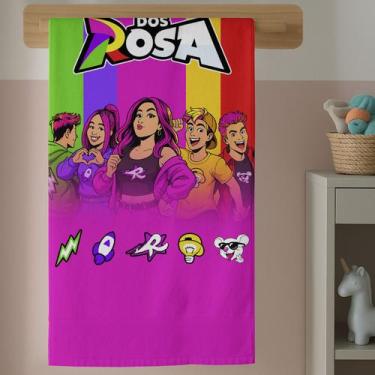Imagem de Toalha de Banho Estampada Menina Infantil com Rosas Coloridas Conforto