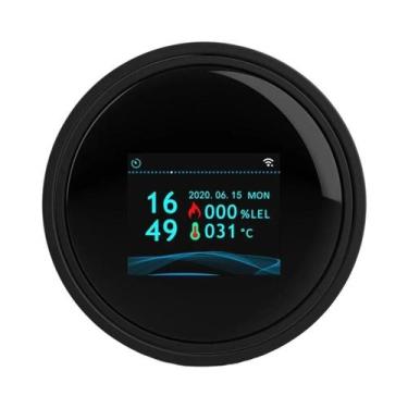 Imagem de Sensor De Gás Natural 2.4G Wifi Com Alarme Inteligente Tuya E Display 