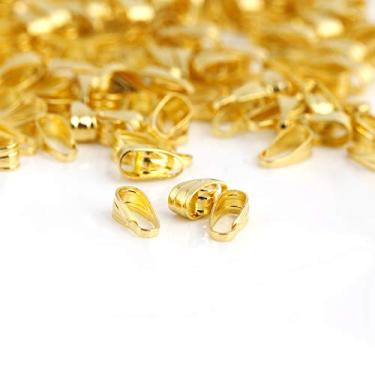 Imagem de KIMISS 300 Peças de Clipes de Conector de Liga para Fazer Joias - Prendedores de Pressão Em Prata, Ouro, Bronze para Brincos, Colares, Pulseiras e Pingentes (Ouro)