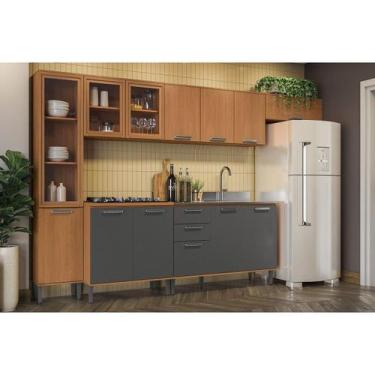 Imagem de Cozinha Modulada Kappesberg 7 Peças Linna C7P108 Canela/Grafite