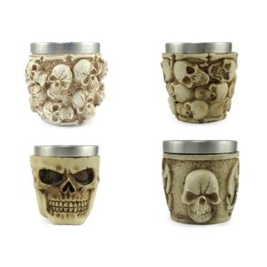 Imagem de Kit 4 Copos Shot Dose Colecionável Decorativo Em Aço Inox - Show House