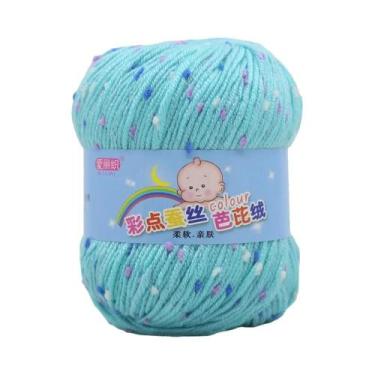 Imagem de Fio De Algodão Colorido 50g Para Tricô Manual, Crochê, Suéter, Coberto