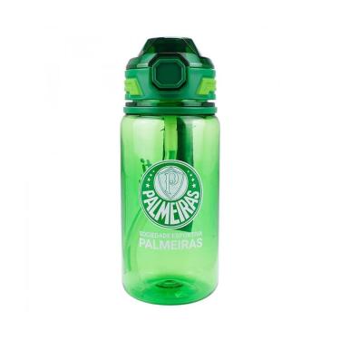 Imagem de Garrafa Plástico Palmeiras Com Canudo 650ml Oficial