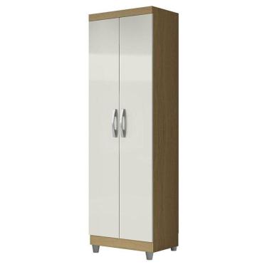 Imagem de Armário Multiuso 2 Portas New 2000192 Atacama Off White Com Pés Cinza- Aramóveis
