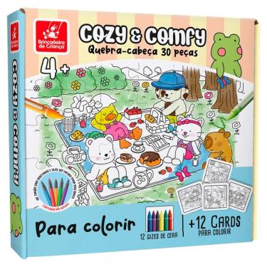 Imagem de Quebra Cabeça Cozy & Confy Para Colorir 30 Peças BDC