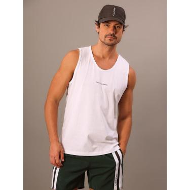 Imagem de Regata Calvin Klein Jeans Masculina Logo Centralizado - Branco-Masculino