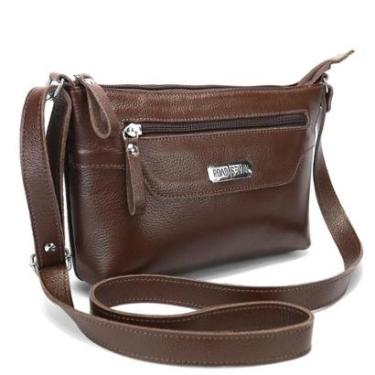 Imagem de Bolsa Feminina em Couro Legitimo Pequena Alça Transversal dia à dia Road Seven-Feminino
