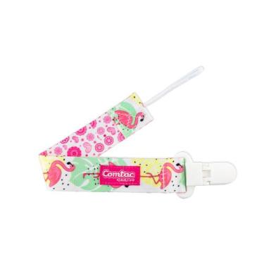Imagem de Prendedor de Chupetas Flamingo e Arabesco Comtac Kids 4113 - Comtac Ki