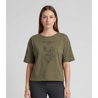 Imagem de Blusa Feminina Com Estampa Localizada Infinita Cor Verde, P, Verde