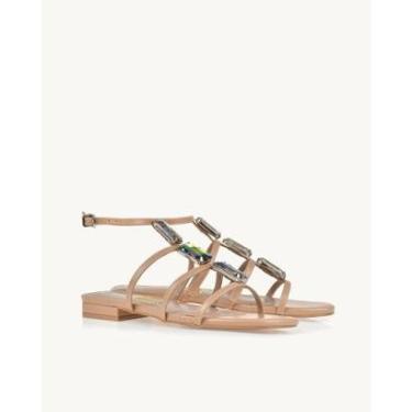 Imagem de Sandalia Rasteira Uza Camel Com Perdras B26l874a0246-Feminino