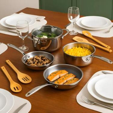 Imagem de Jogo De Panelas Inox 304 Corpo Triplo Isa Scherer Mimo Style Indução C