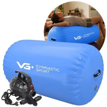 Imagem de Rolo Inflável para Ginástica 100cm Roller Yoga com Bomba Elétrica 220v