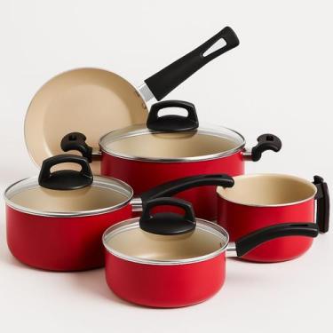 Imagem de Jogo Conjunto De 5 Peças Panelux Antiaderente Alumínio Cereja