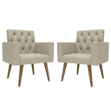 Imagem de Kit 2 Poltronas para Sala Escritório Recepção Sala de Espera Thais mat
