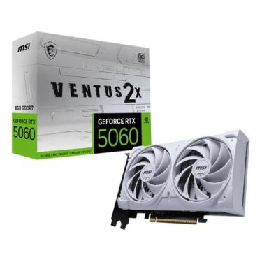 Imagem de Placa de vídeo MSI Geforce RTX 5060, White, 8GB, Ventus 2X OC, GDDR7 -