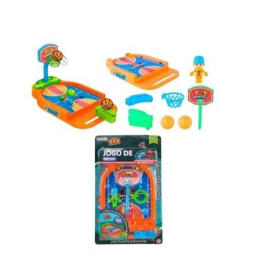 Imagem de Jogo Basquete Mesa Catapulta Lançador Bolinha Brinquedo - Dutetoys