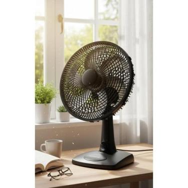 Imagem de Ventilador Mesa 30cm 6 Pás Preto 60W 3 Velocidades - Congratulations S