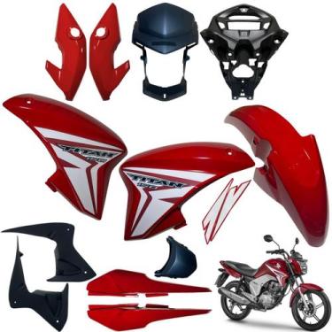 Imagem de Kit Carenagem Cg Titan 150 Modelo 2014 / 2015 Completo Já Adesivado - 