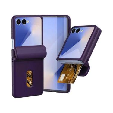 Imagem de Capa Carteira Samsung Galaxy Z Flip 7 6 5 4 3 Com Suporte Para Cartões