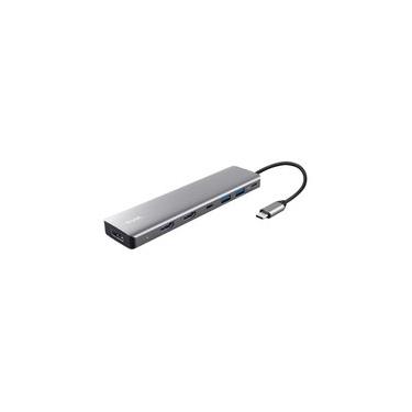 Imagem de HUB DockStation Trust Dalyx USB-C, 7 em 1, para 2x HDMI, DisplayPort, 2x USB-A 3.2 Gen...