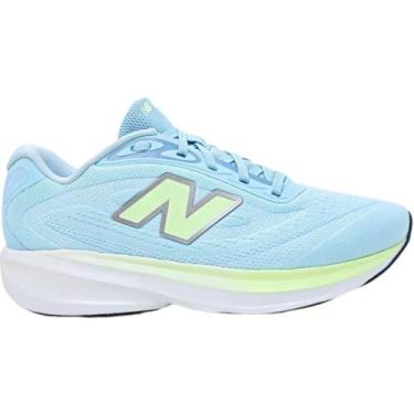 Imagem de Tênis New Balance Fresh Foam 680v9 Feminino - Azul Claro/Verde 36, 36