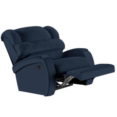 Imagem de Poltrona Do Papai Reclinável Kalie Manual Gatilho Fh9 Pu Azul - Mpozenato