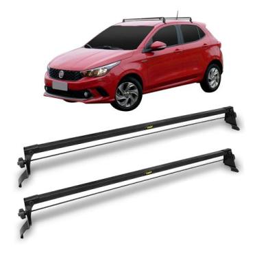 Imagem de Rack de Teto Fiat Argo / Cronos 2017 a 2022 em Aço Preto com Fixação L
