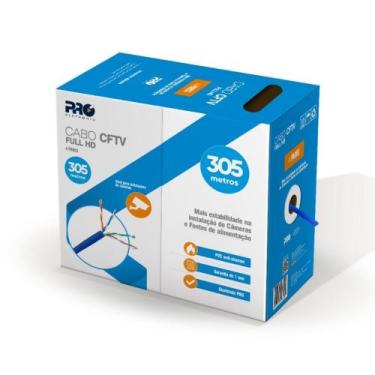 Imagem de Cabo Proeletronic Para Aplicação Cftv 4 Pares - Azul 305m