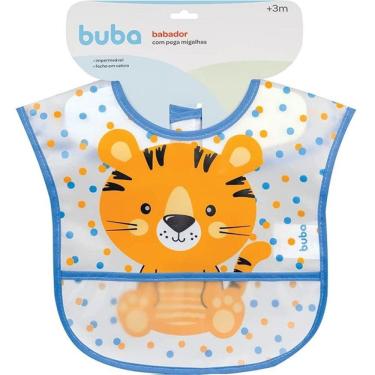 Imagem de Babador Plastico com Bolso Pega Migalhas e Ajuste Buba BABY